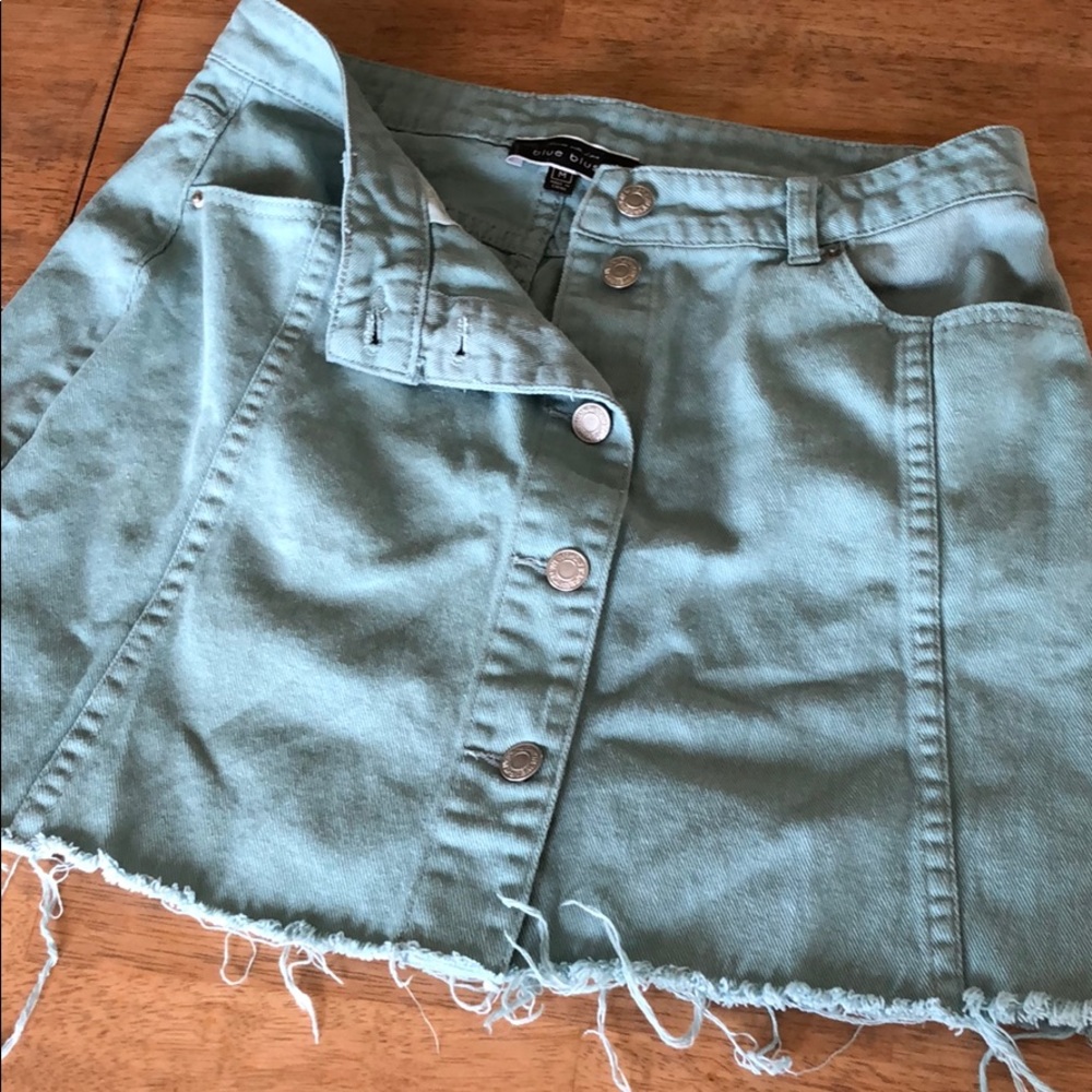 Light blue denim skirt